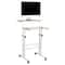 Mind Reader Woodland Collection White Adjustable Mobile Sit & Stand Laptop Desk